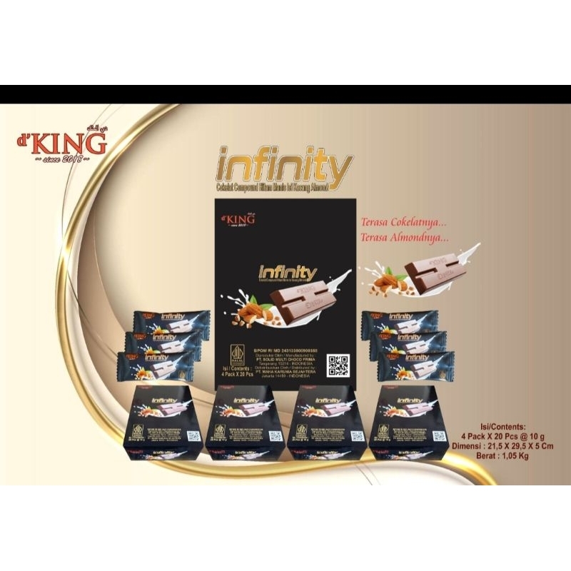 

[Dus] d'King Infinity Cokelat Almond Bar