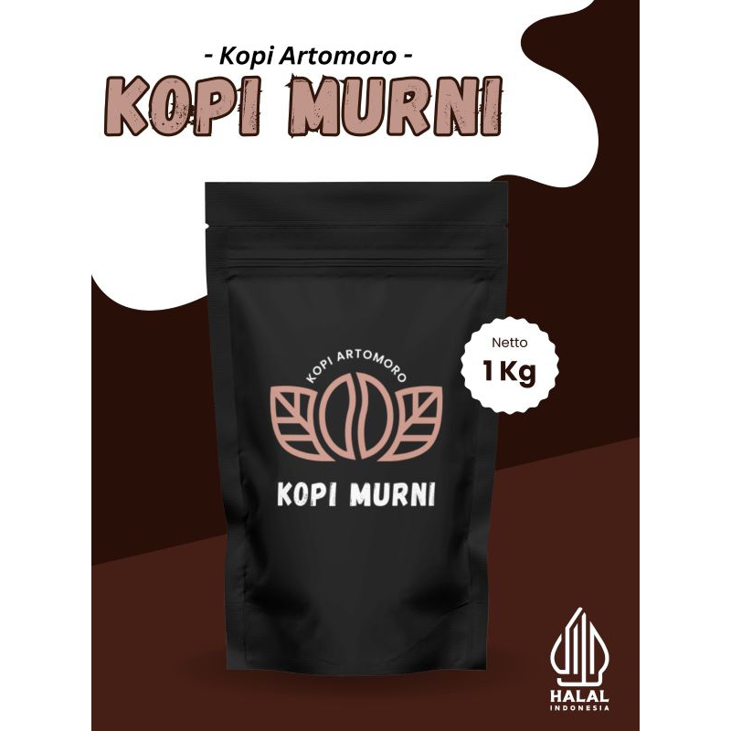 

Bubuk Kopi Murni kemasan 1kg || GILING HALUS(bonus gula halus 1pcs klip)