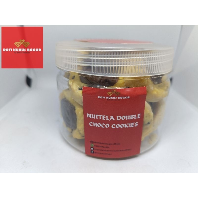 

Nuttela Cookies Double Chocolate Harum aroma Coklat Nuttela dan butter