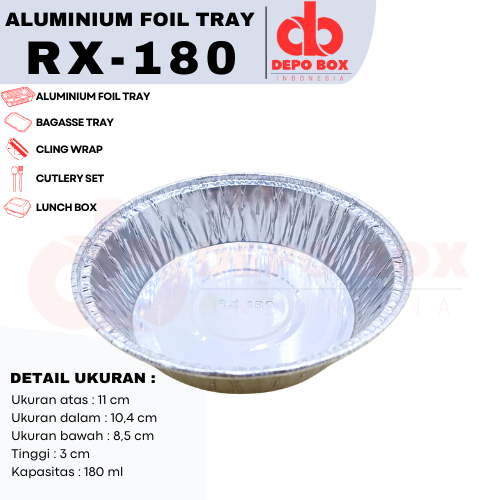 Aluminium Foil Tray RX 180 / Alumunium Foil Cup RX-180 - wadah makanan