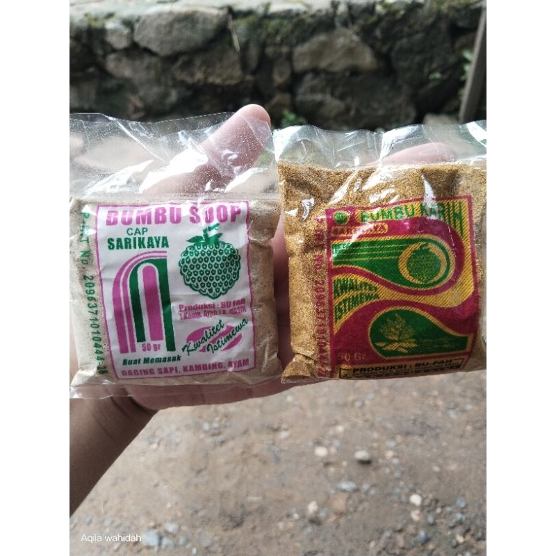 

Bumbu Sop dan Bumbu Karih Cap Sarikaya 50gr