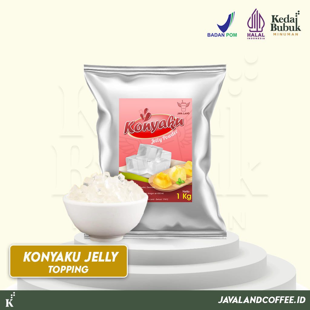 

Javaland Konyaku Jelly 1Kg | Topping Minuman Kekinian | Jely / Agar-agar premix