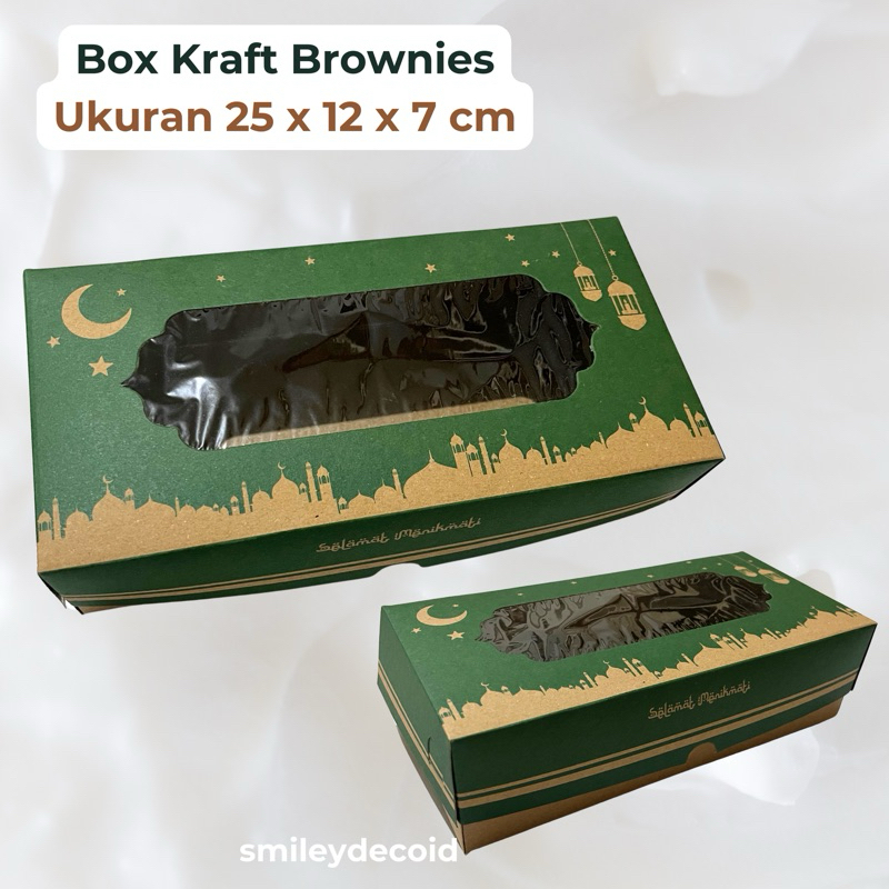 

[10 PCS] Dus Box Kraft Idul Fitri 25x12x7 BIG Kue Laminasi Hampers Lebaran