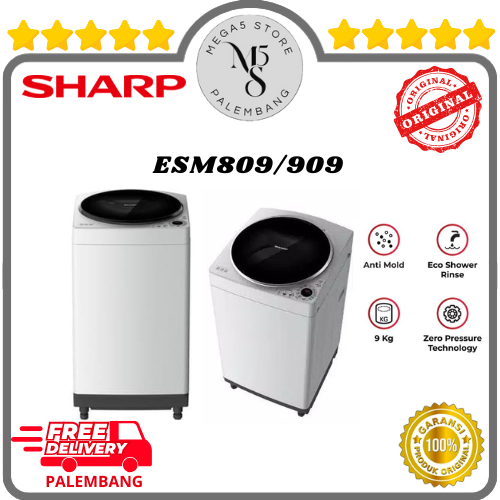 Mesin Cuci Sharp 1 Tabung 8KG / 9KG - ESM809 / ESM909 Sharp Satu Tabung