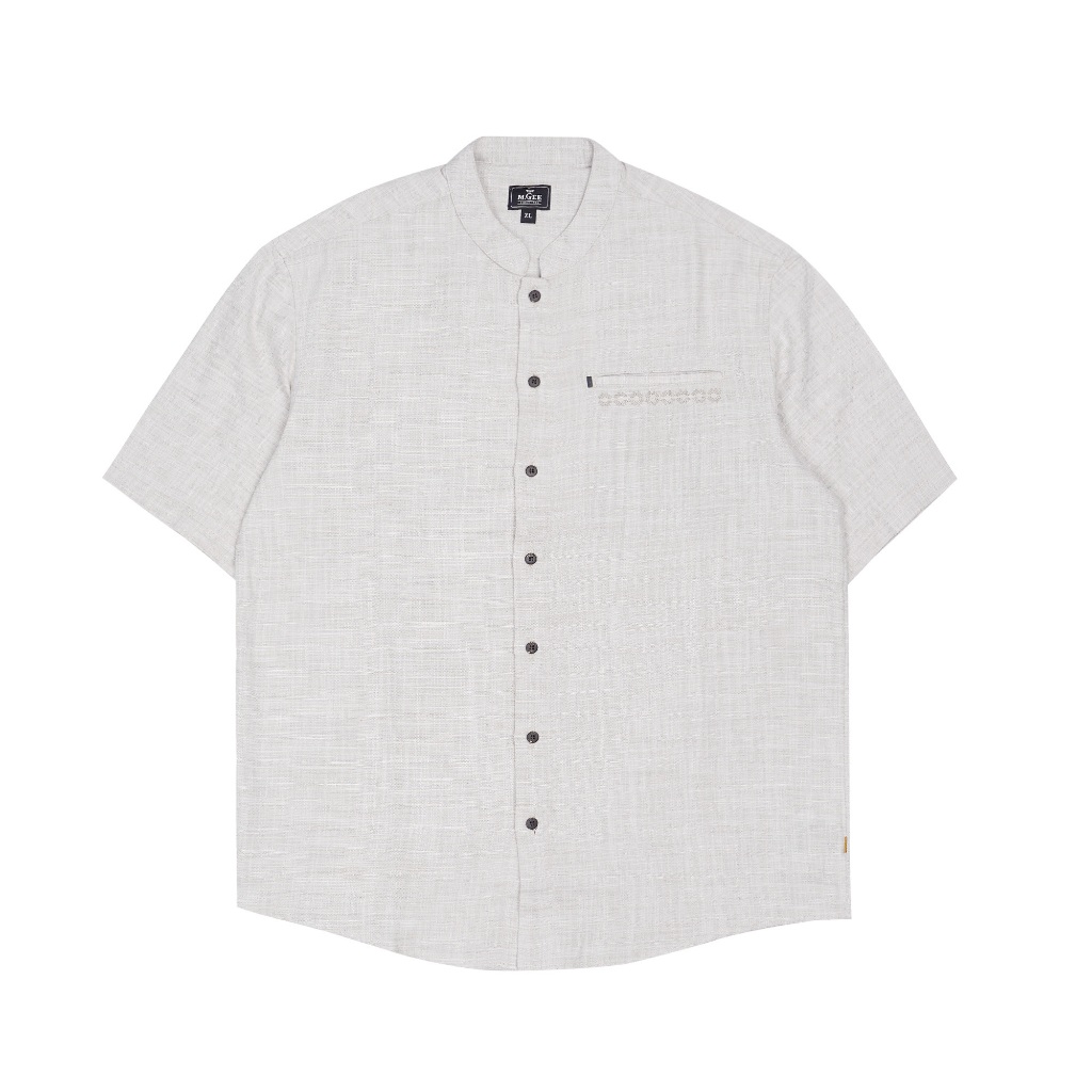 Baju Koko MGEE Original - Baju Koko Lengan Pendek Original MGEE Alfero CKPR 099 Light Khaky