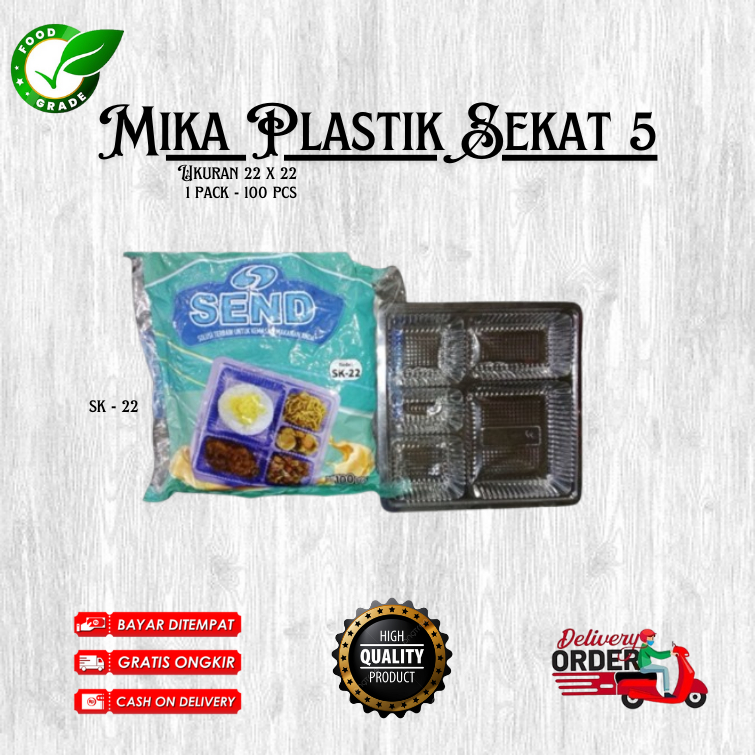Mika Sekat 5 - Mika Sk - 22 - Mika Plastik Sekat 5 - Mika Send 5 Sekat