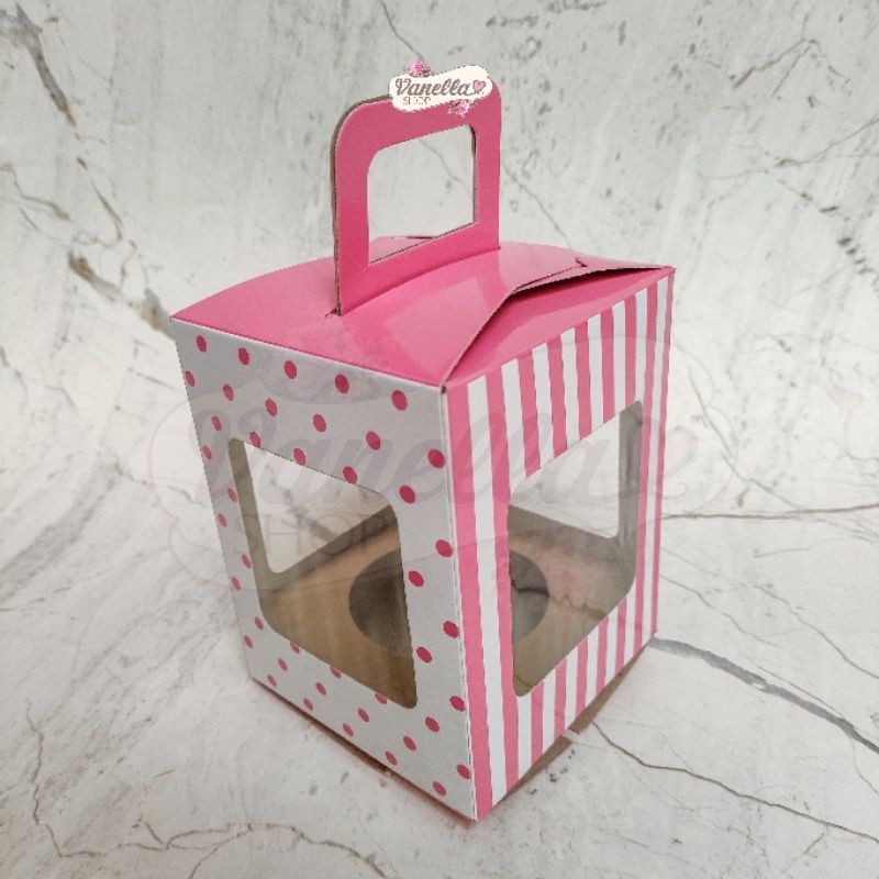 

Kotak Box Dus Cupcake Pudding isi 1 Lobang