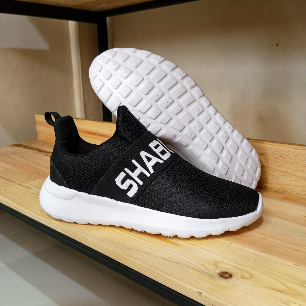 Sepatu Sneakers Pria Wanita Shaburay Slip On Kyoto Black White | Sepatu Casual Lokal | 100% Original