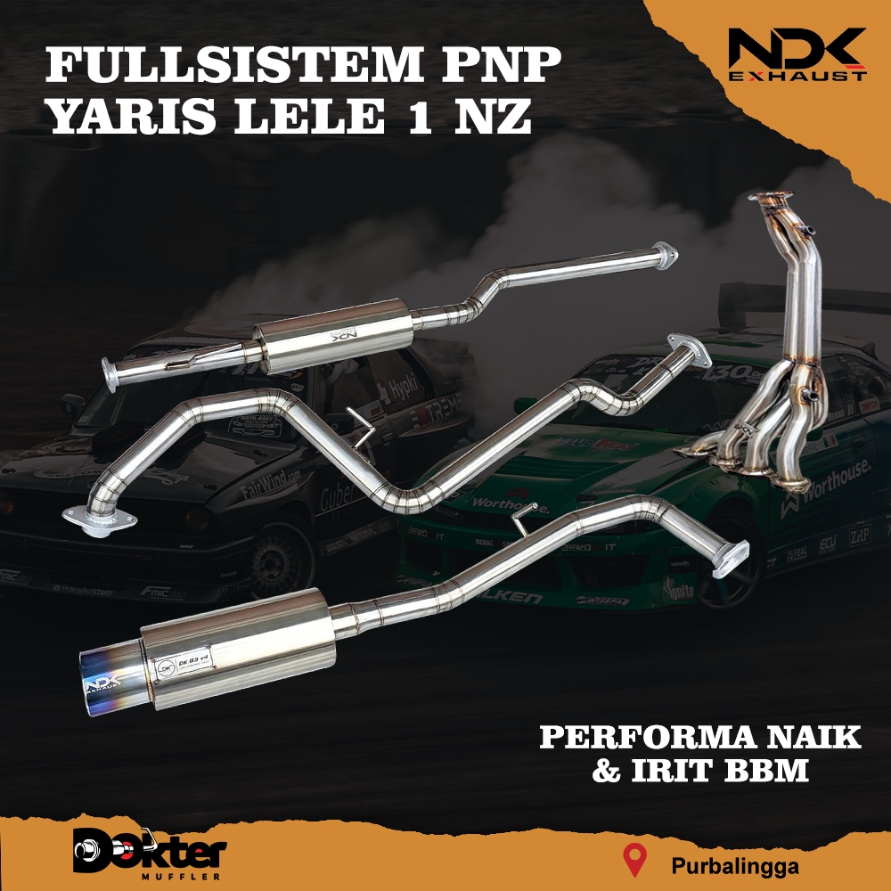 KNALPOT MOBIL RACING NDK EXHAUST TOYOTA YARIS LELE FULLSISTEM PNP NDK EXHAUST