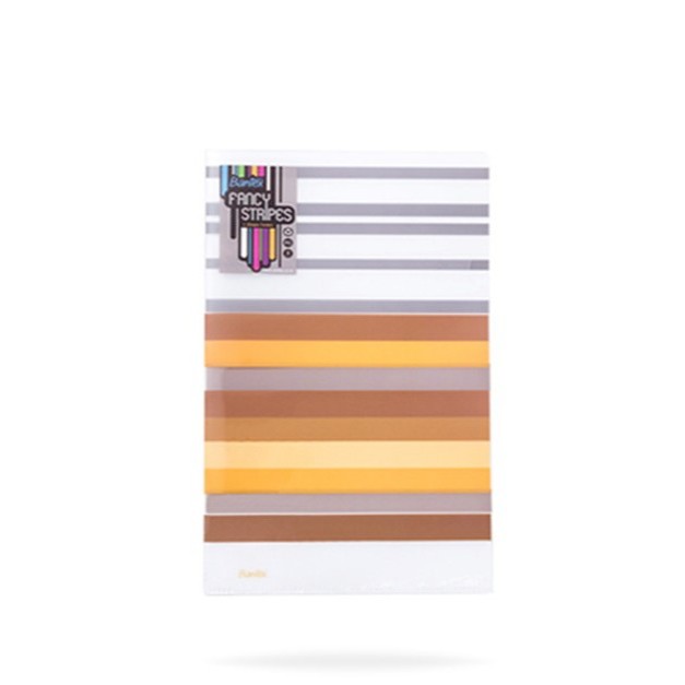 

Bantex PP Fancy Stripes L-Shape Folder Folio Yellow #2247 06