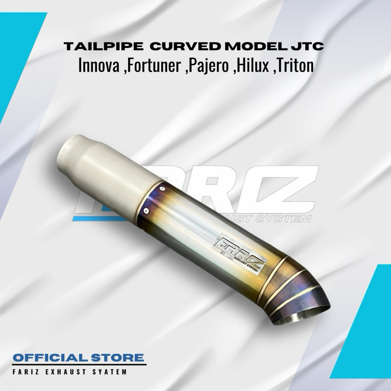 Tailpipe Curved diesel 3 inc model JTC Titanium FARIZ EXHAUST