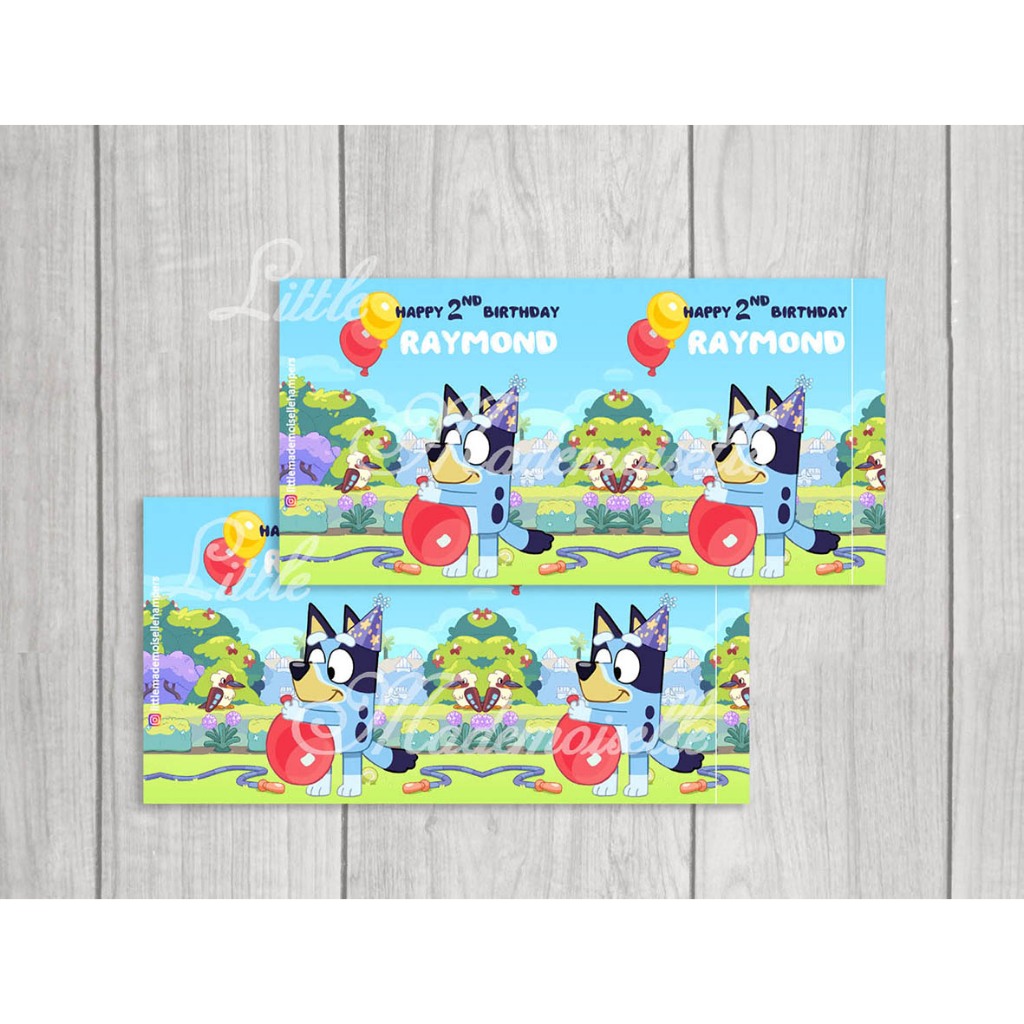 

Label snack susu / Milk Wrap Label Bluey