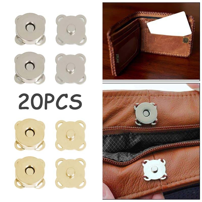 10 Pasang Buckle Magnet Kancing Magnet 14mm Kancing Jepret Magnet Kancing Magnet Jahit Utk Tas/Pakai