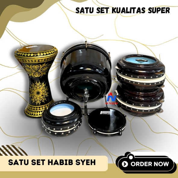 Alat Musik Rebana Habib Syeh Satu Set Lengkap