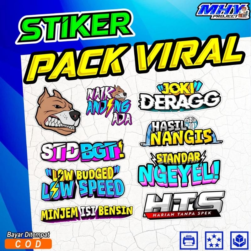 Sticker pack kata kata terbaru /stiker cutting pack racing