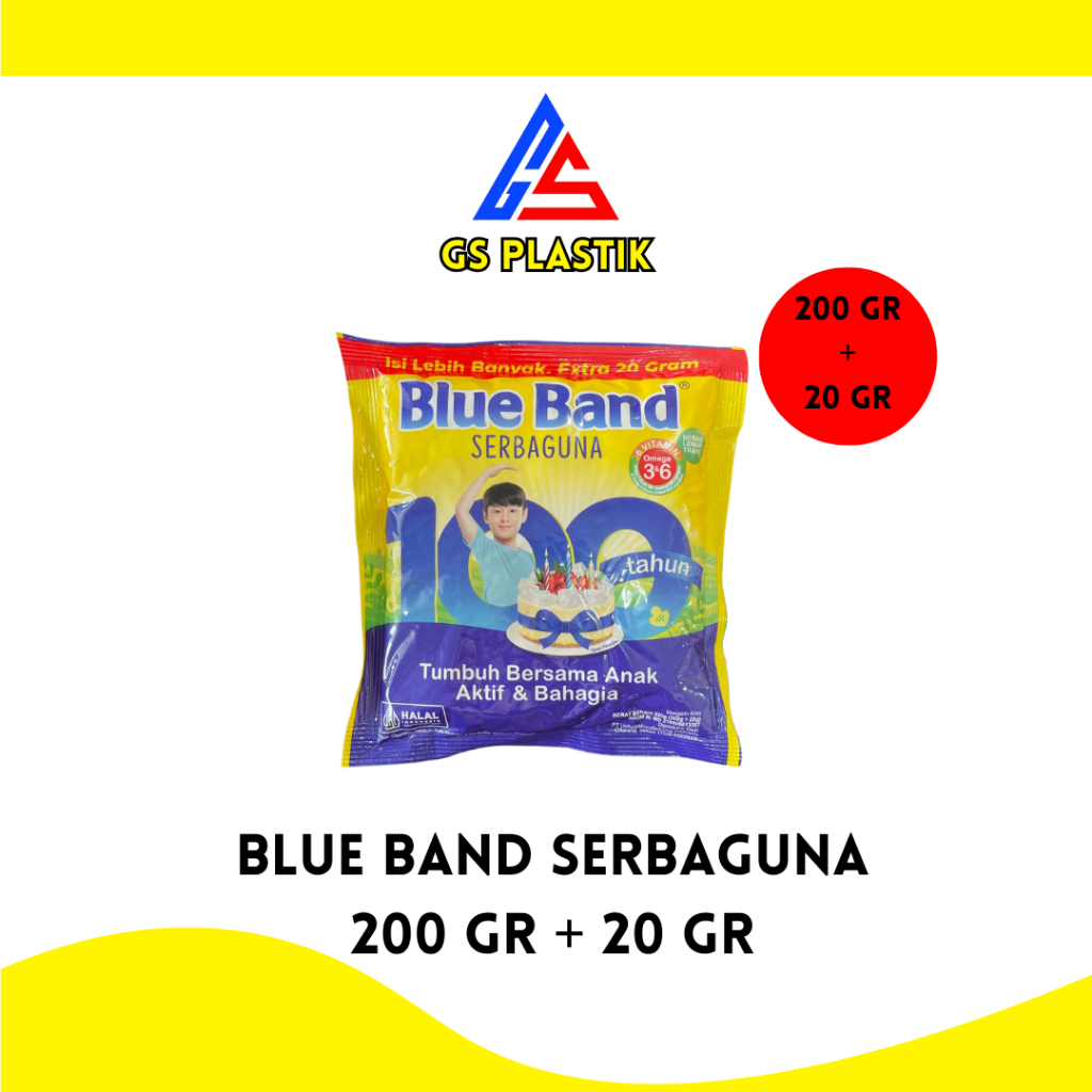 

Blue Band Serbaguna 200 gr + 20 gr Mentega Serbaguna Mentega Kue Margarin