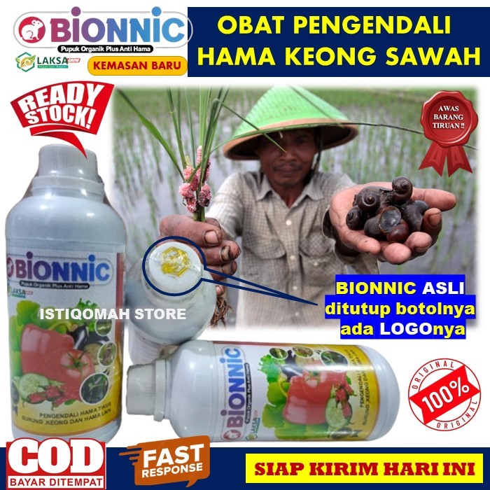 BIONNIC 500ML Obat Keong Sawah Paling Ampuh Semprot - Obat Semprot Hama Keong Sawah - Obat Sawah Keo