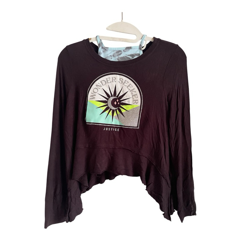 baju lengan panjang anak perempuan merk justice