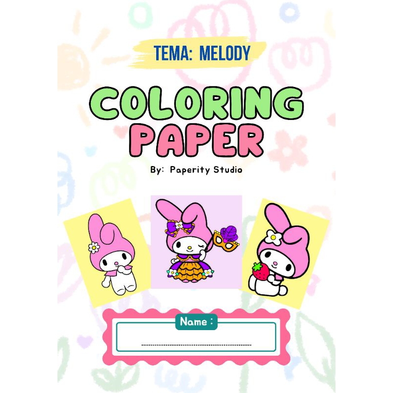 

Coloring pages / coloring book / buku mewarnai melody untuk anak tk / paud