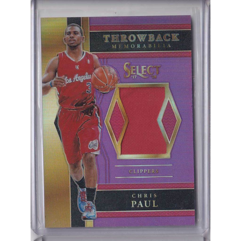 2017-18 Panini Select Throwback Memorabilia Purple #TM-CP3 Chris Paul