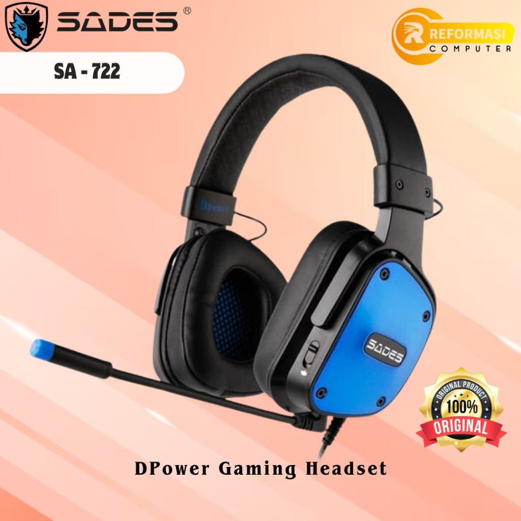 SADES Headset gaming sades Dpower sa-722 - Headphone sades d-power
