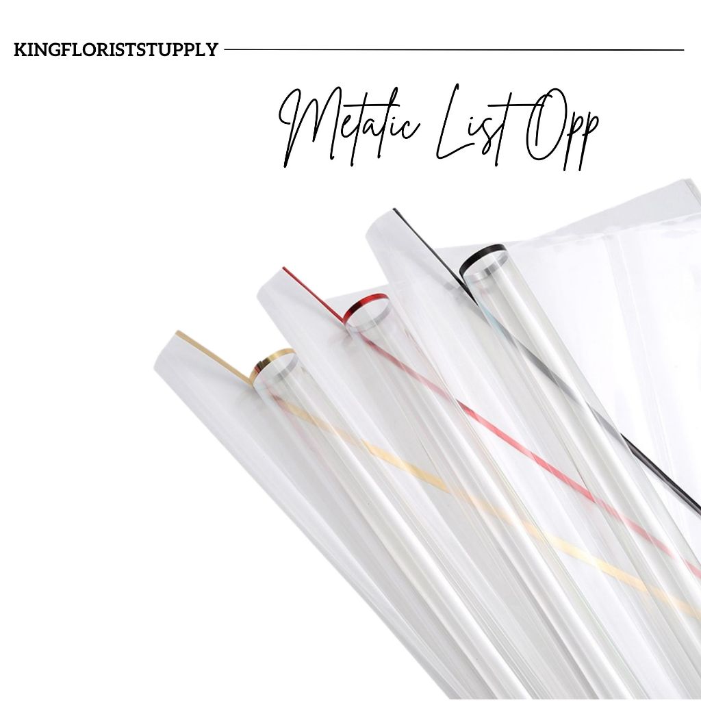 

Kertas Pembungkus Metalic Color List Opp Wrapping Paper Plastic Flower Bouquet/ Kertas Buket Bunga