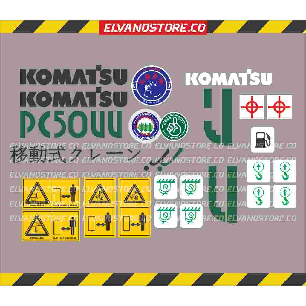 STICKER ALAT BERAT STIKER Excavator Komatsu PC50UU BAHAN WATERPROOF