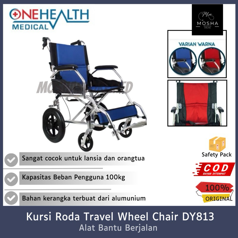 ONEHEALTH-Kursi Roda Travel DY 813 Umroh Free Tas Jinjing