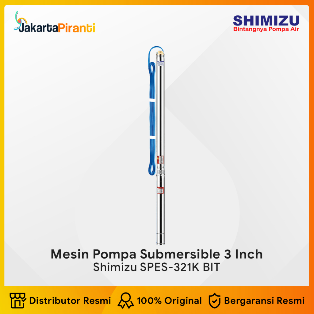 Pompa Submersible Satelit Shimizu SPES-321K BIT 1HP | Mesin Pompa Air Celup Submersible Satelit 1HP 