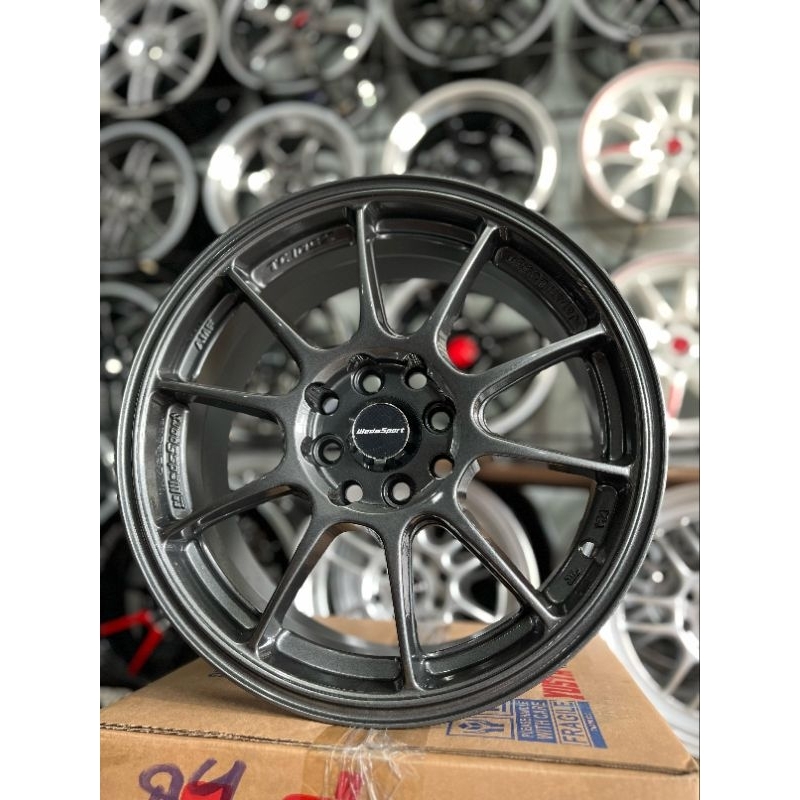paket velg wedsport tc105 r16 hyper black  + ban 195  50 r16 accelera kondisi baru