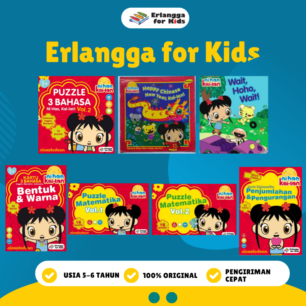 [Erlangga] Buku Sale Anak: Seri Ni Hao Kai Lan