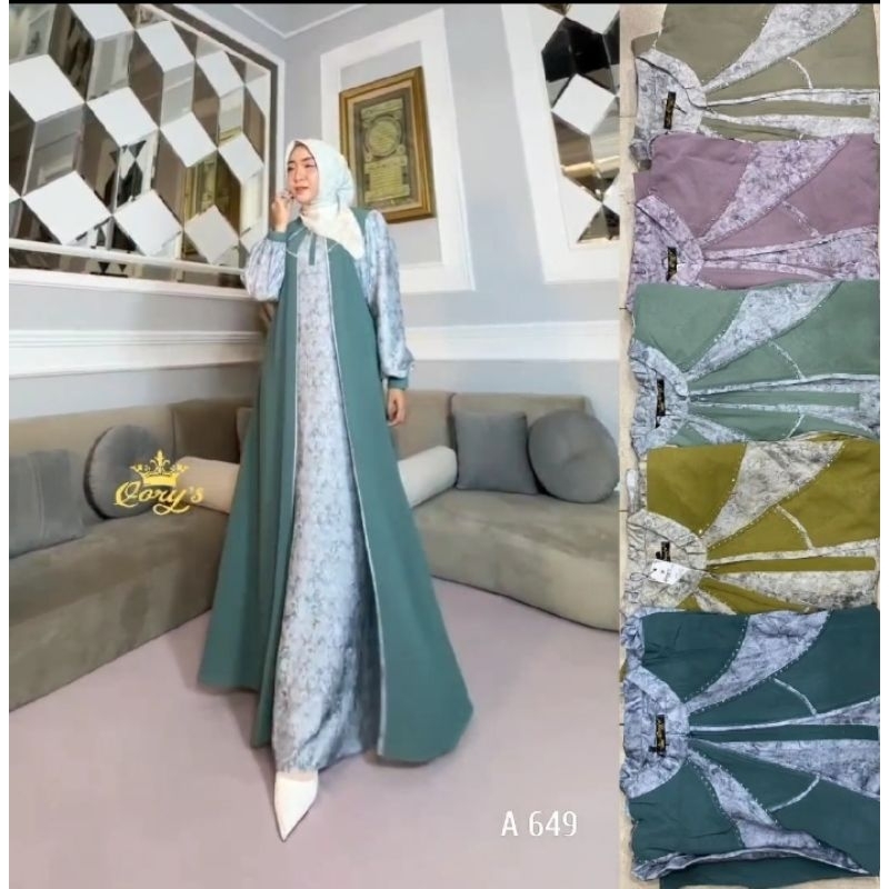 Gamis ceruty babydoll mix jaguar silk premium Qorys