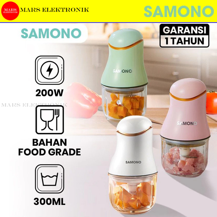[ COD READY ] FOOD CHOPPER SAMONO - SW-099 – MULTIFUNGSI CHOPPER -  SW099 - BLENDER KAPSUL - MPASI -