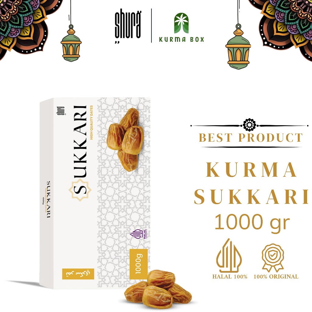 

Shura Kurma Sukari King Dates Premium Asli Box 1kg