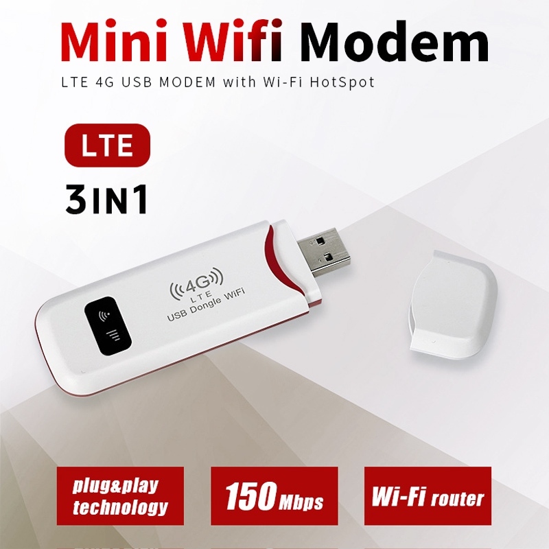 Modem WIFI 4G Support All Operator SIM card 150 Mbps Modem 4G LTE Modem WIFI Travel USB Mobile WIFI 
