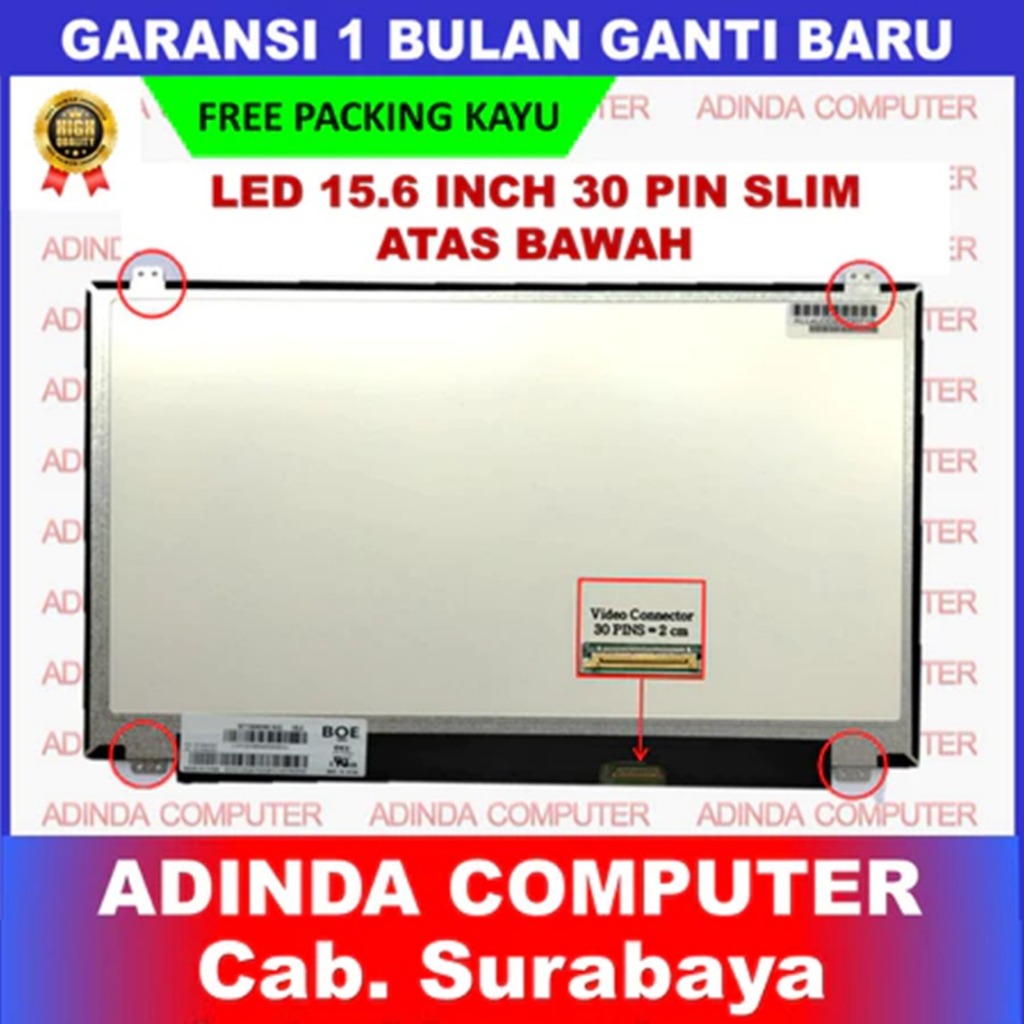 LCD LED Asus X556U X556UA X556UB X556UF X556UJ X556UQ 15.6 15 Inch 30 pin 30pin Slim Tipis HD Bracke