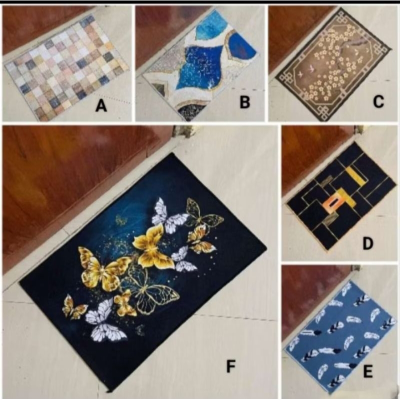 keset kaki anti slip ukuran 40×60cm//keset kamar mandi - kamar tidur motif karakter import