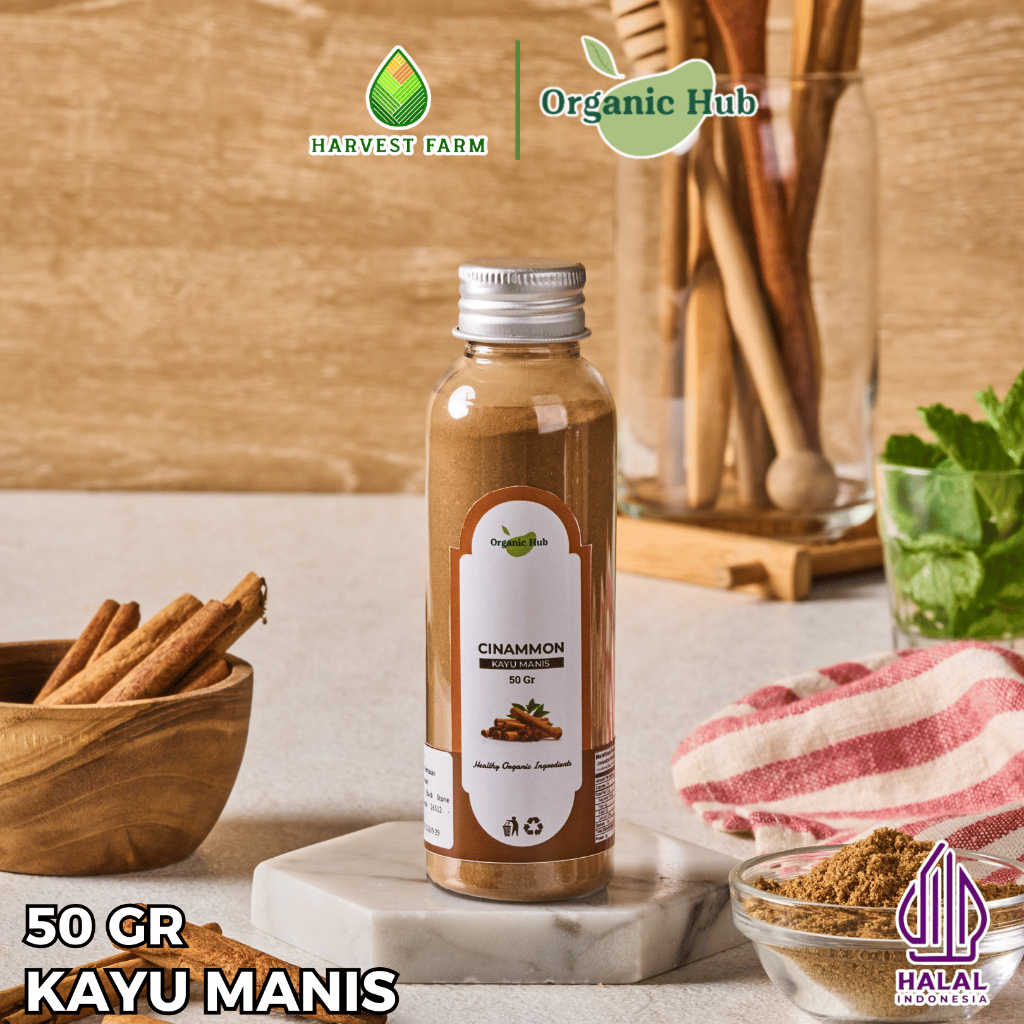 

Organic Hub Kayu Manis Bubuk Premium Quality Cinnamon Powder Bumbu Dapur 50 gr