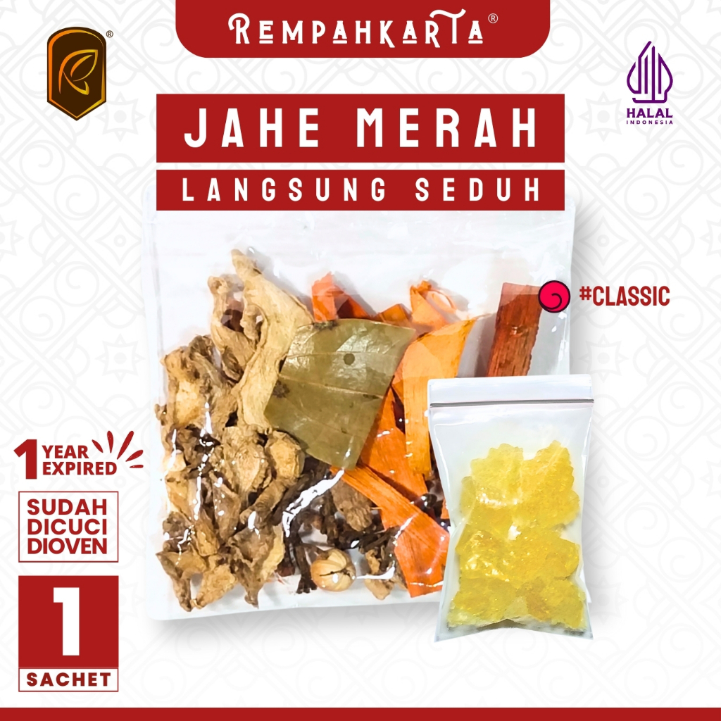 

[1-PCS] Wedang Uwuh Rempahkarta Jahe Merah Asli - Komplit dengan Gula