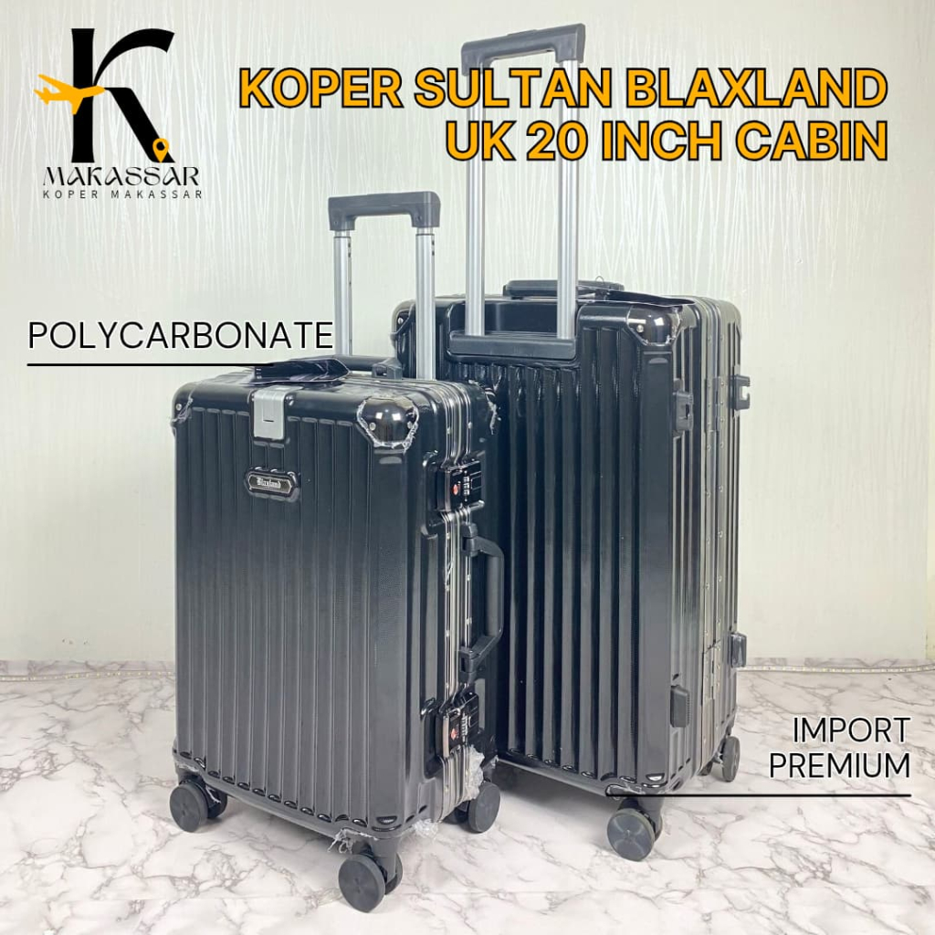 [ PENGIRIMAN LUAR MAKASSAR ] KOPER BLAXLAND UK 20 INCH CABIN KOPER POLYCARBONATE SUPER TEBAL TSA LOC
