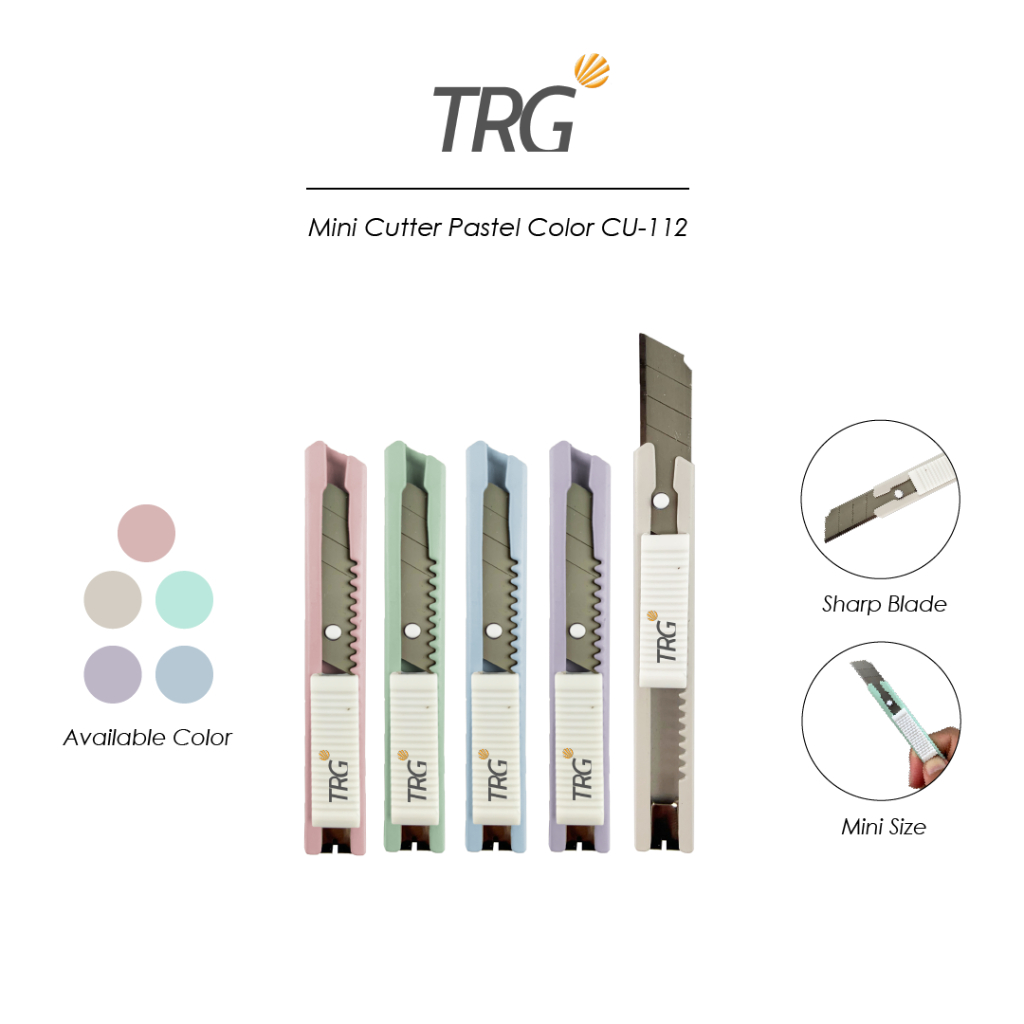 

TRG Mini Cutter Pastel Color CU-112 - Pemotong Kertas Cuter Kecil Besi Tajam TRG