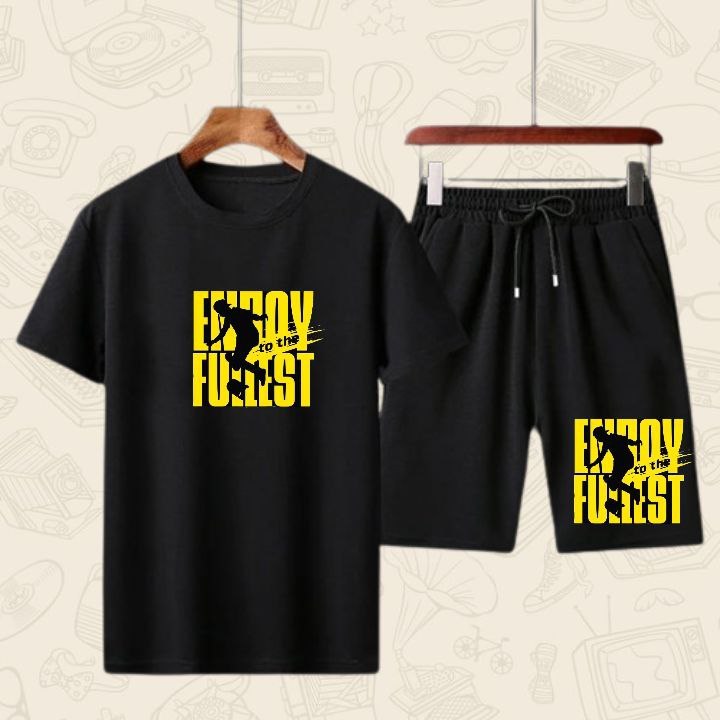 STELAN PRIA KEREN / SET BAJU CELPEN PRIA / PAKAIAN PRIA LENGAN PENDEK / CELANA PENDEK PRIA