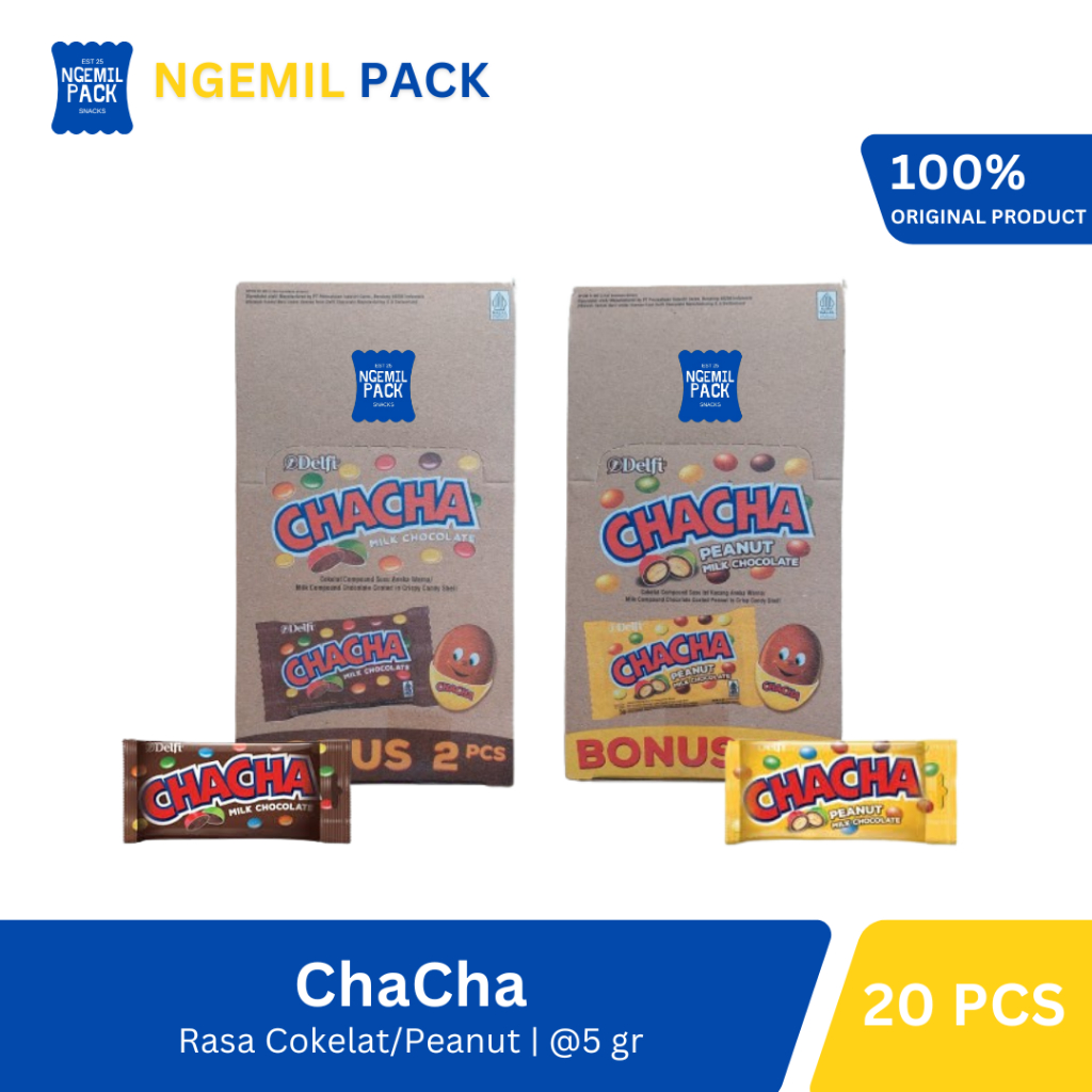 

Delfi CHACHA Cokelat/Peanut Isi 20pcs @5Gr