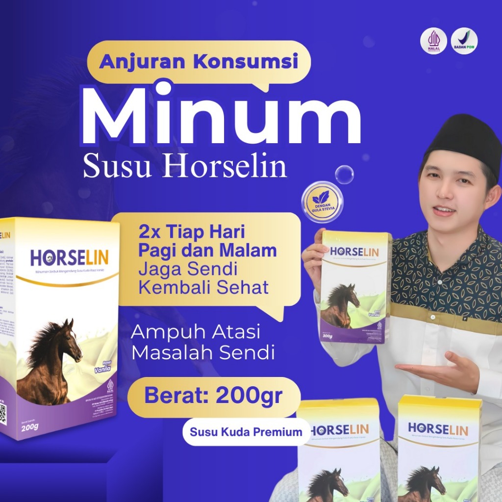 

HORSELIN - Susu Kuda Liar Sumbawa - 4 Box 300gram