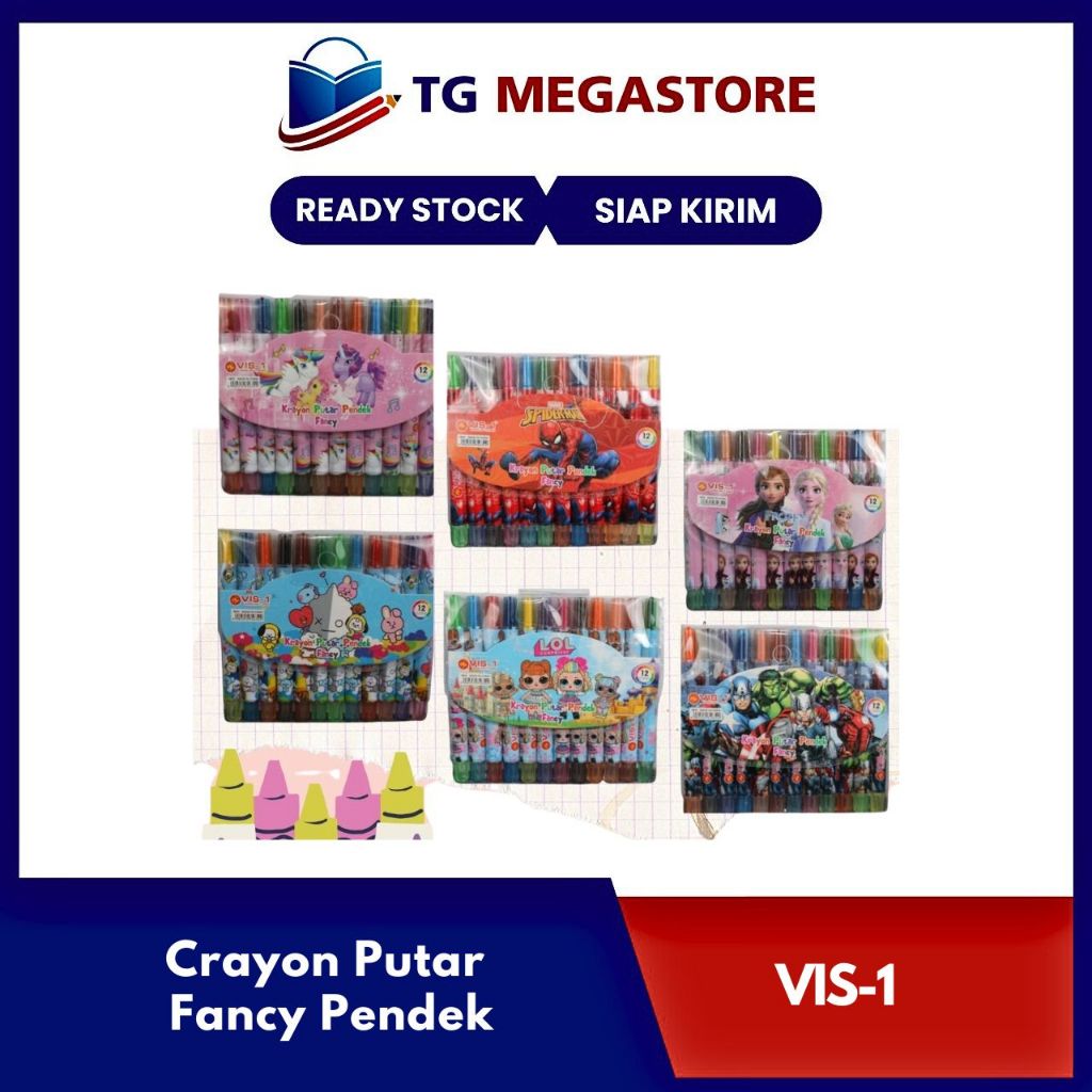 

Crayon Putar Vis-1 Fancy Pendek - 1011