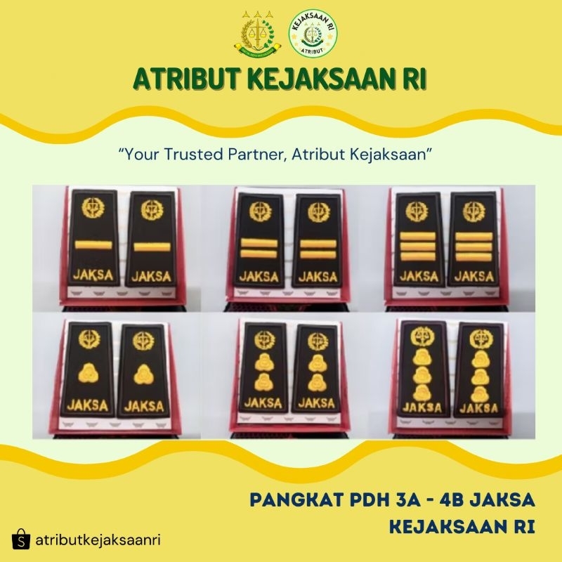 ATRIBUT KEJAKSAAN RI - PANGKAT PDH JAKSA KEJAKSAAN RI