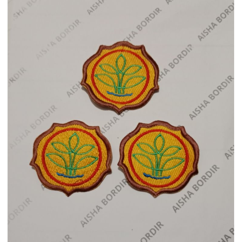 badge logo dinas pertanian bordir