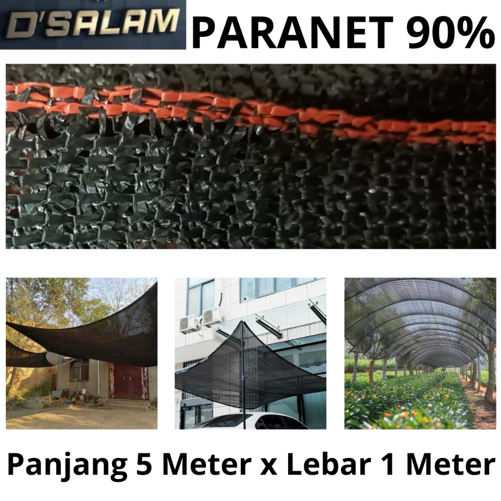Paranet 90% Panjang 5 Meter x Lebar 1 Meter - Paranet Peneduh Anti UV - jaring paranet