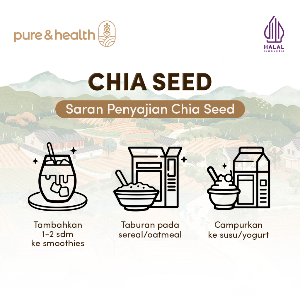 

bGF Chia Seed Gram SOLUSI SEMBELIT - Membantu Memperlancar BAB