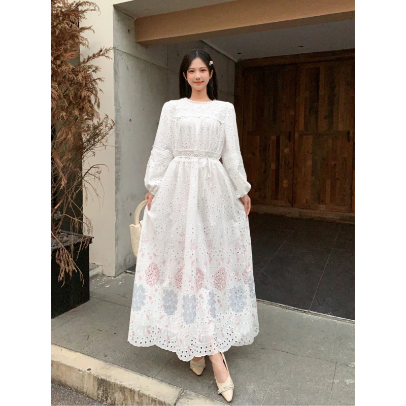 Gamis dandelion, dress Maxi, dress import,gamis mewah, gamis pesta, dress katbol, gamis eyelet impor